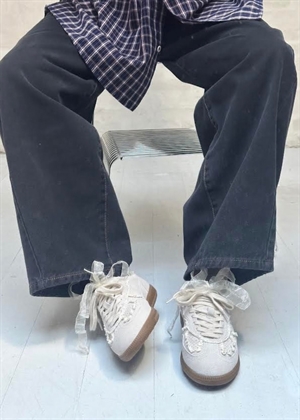 Crochet cream leather sneakers Crochet Cream ALOHAS